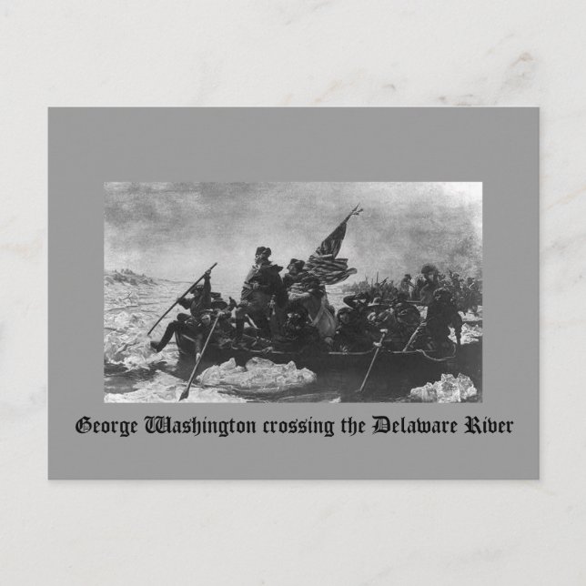 Postal George Washington cruzando el río Delaware (Anverso)