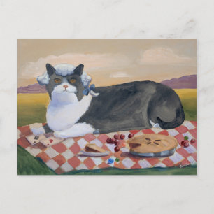 Postal George Washington Funny Cat