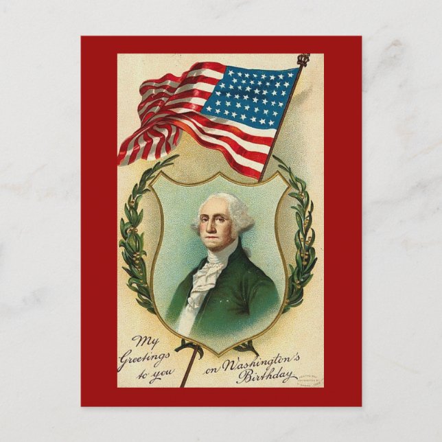 Postal George Washington Greetings (Anverso)