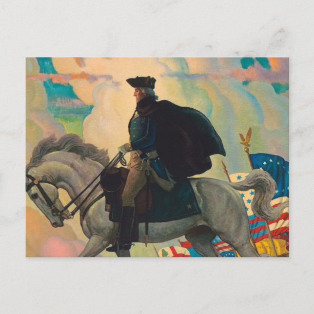 Postal George Washington por Newell Convers Wyeth (Anverso)