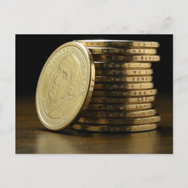 Postal George Washington Presidencial $1 Moneda (Anverso)