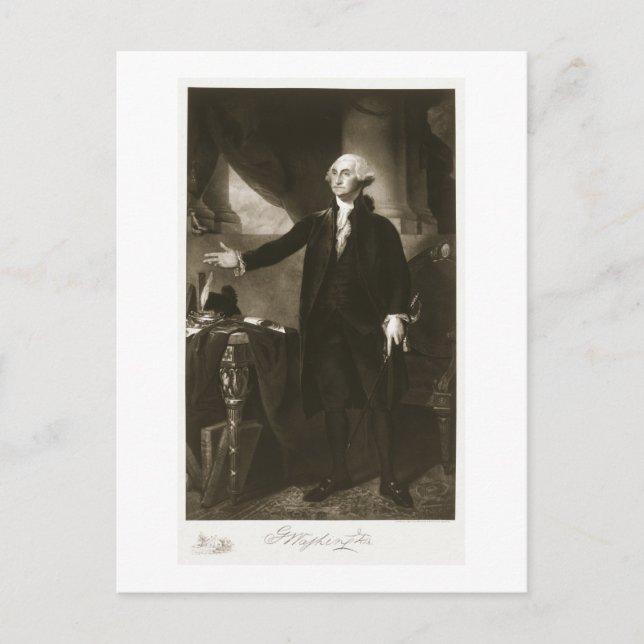 Postal George Washington, primer presidente de Estados Un (Anverso)