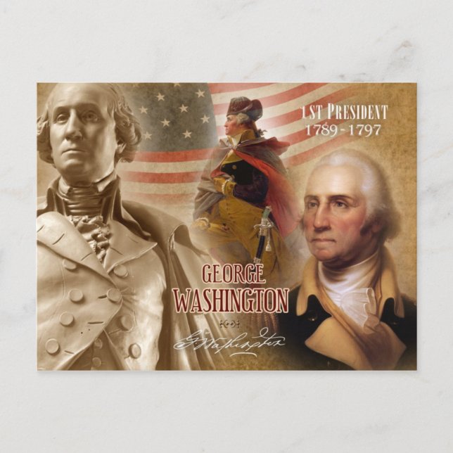 Postal George Washington - Primer Presidente de los Estad (Anverso)