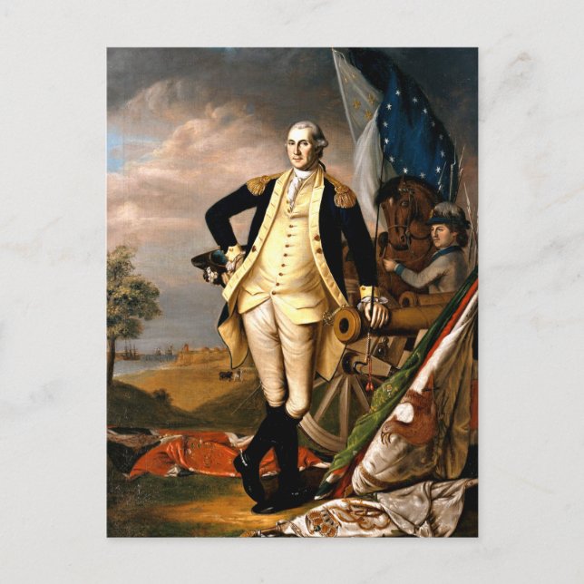 Postal George Washington, retrato del primer presidente (Anverso)