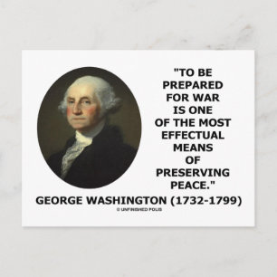 Postal George Washington Se Prepara Para Una Cita De Paz 