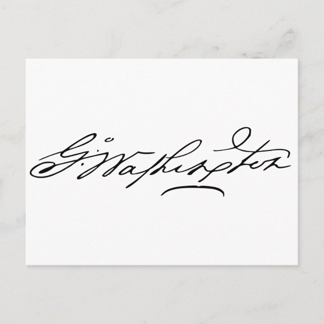 Postal George Washington Signature (Anverso)