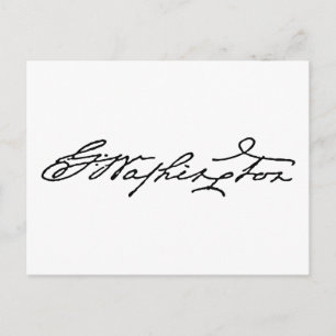 Postal George Washington Signature