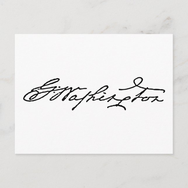 Postal George Washington Signature (Anverso)