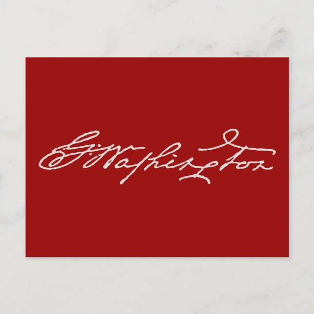 Postal George Washington Signature (Anverso)