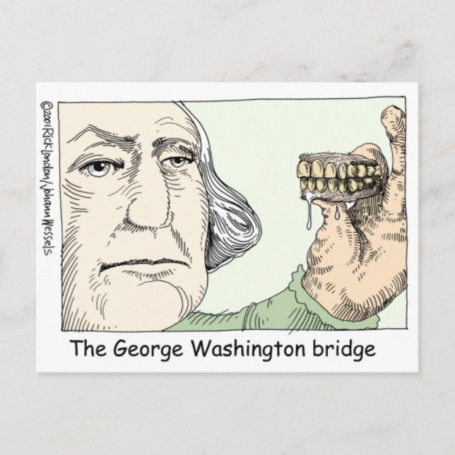 Postal George Washington Teeth Graciosos Regalos Y Colecc (Anverso)