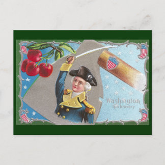 Postal George Washington y Cherries