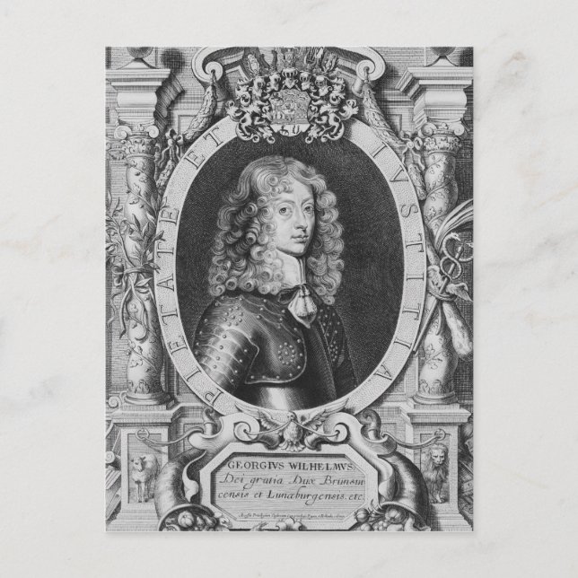 Postal George William Duke de Braunschweig-Luneberg (Anverso)