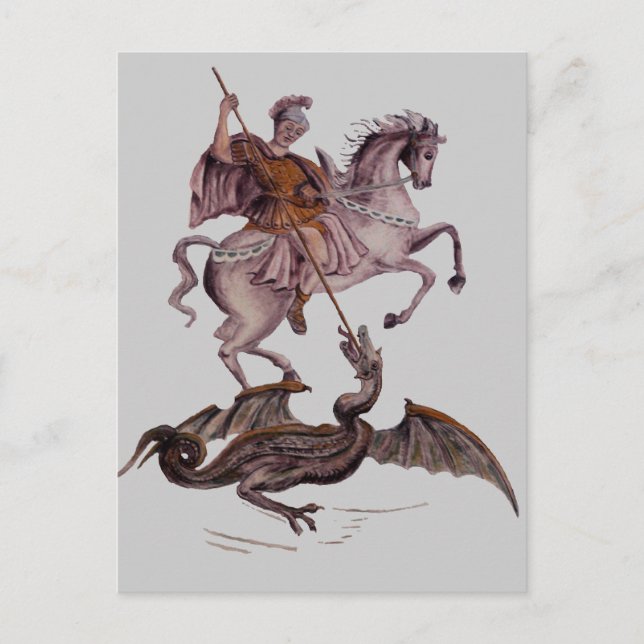 POSTAL GEORGE Y EL DRAGÓN (Anverso)