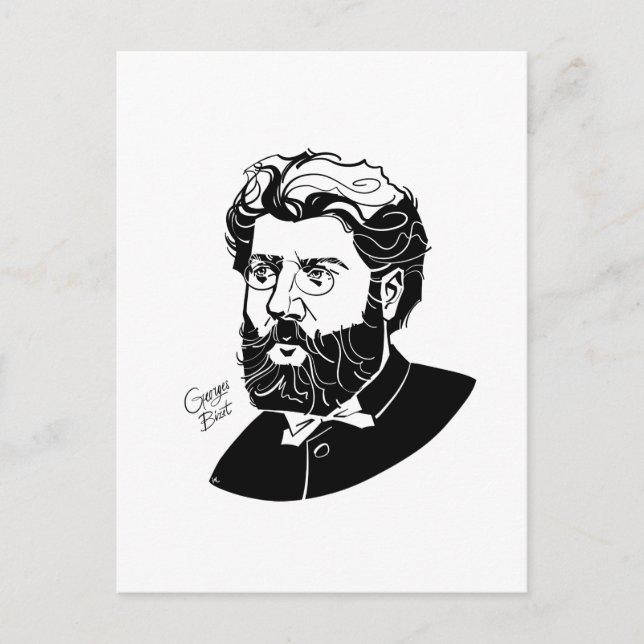 Postal Georges Bizet (Anverso)