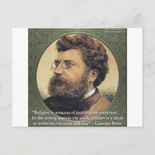 Postal Georges Bizet Religión Vergüenza Cita Regalos y Ta