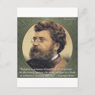 Postal Georges Bizet Religión Vergüenza Cita Regalos y Ta