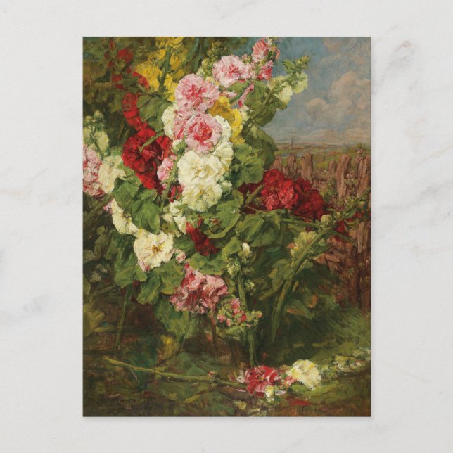 Postal Georges Jeannin Vintage Hollyhock (Anverso)