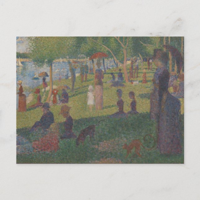 Postal Georges Pierre Seurat | Estudio de un domingo en L (Anverso)