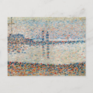 Postal Georges Pierre Seurat   Estudio para "El canal en