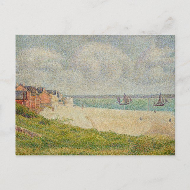 Postal Georges Pierre Seurat | Le Crotoy con vistas a Ups (Anverso)