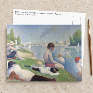 Postal Georges Seurat - Bañistas en Asnieres