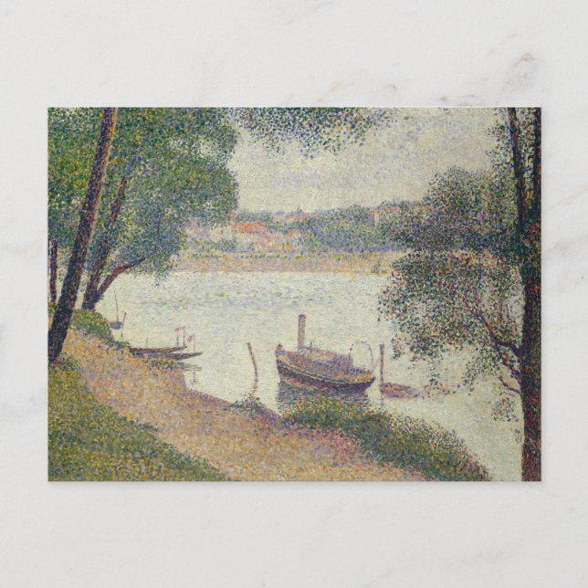Postal Georges Seurat - Clima gris, Grande Jatte (Anverso)