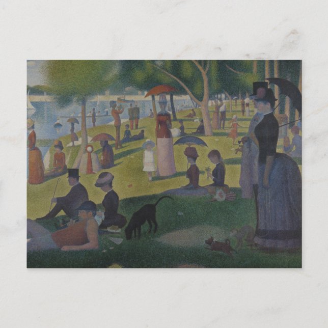 Postal Georges Seurat - Domingo en La Grande Jatte (Anverso)