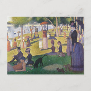 Postal Georges Seurat - Domingo en La Grande Jatte