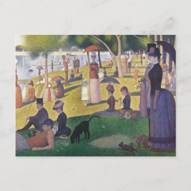 Postal Georges Seurat - Domingo en La Grande Jatte (Anverso)