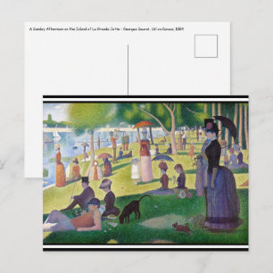 Postal Georges Seurat - Domingo en La Grande Jatte