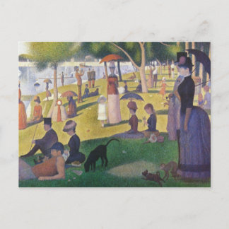 Postal Georges Seurat - Domingo en La Grande Jatte