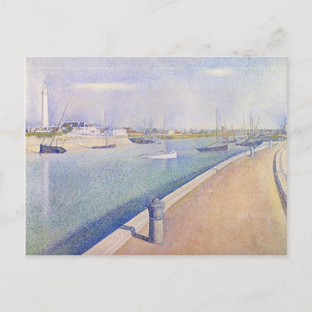 Postal Georges Seurat - El canal de las gaviotas (Anverso)