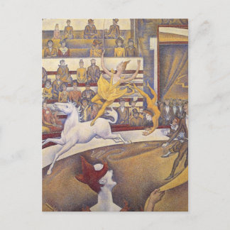 Postal Georges Seurat - El circo
