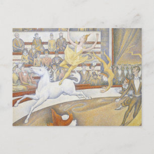 Postal Georges Seurat - El circo