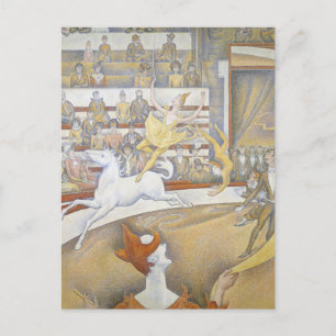 Postal Georges Seurat - El circo