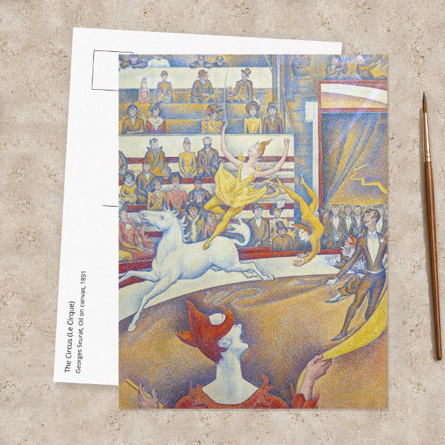 Postal Georges Seurat - El Circo (Subido por el creador)