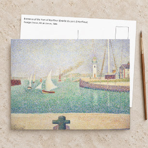 Postal Georges Seurat - Entrada del Puerto de Honfleur
