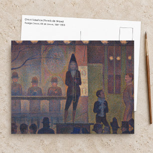 Postal Georges Seurat - Espectáculo de circo