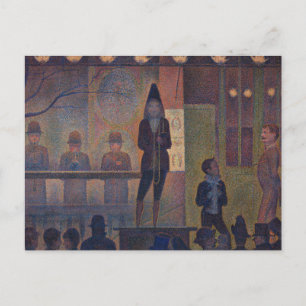Postal Georges Seurat - Espectáculo de circo