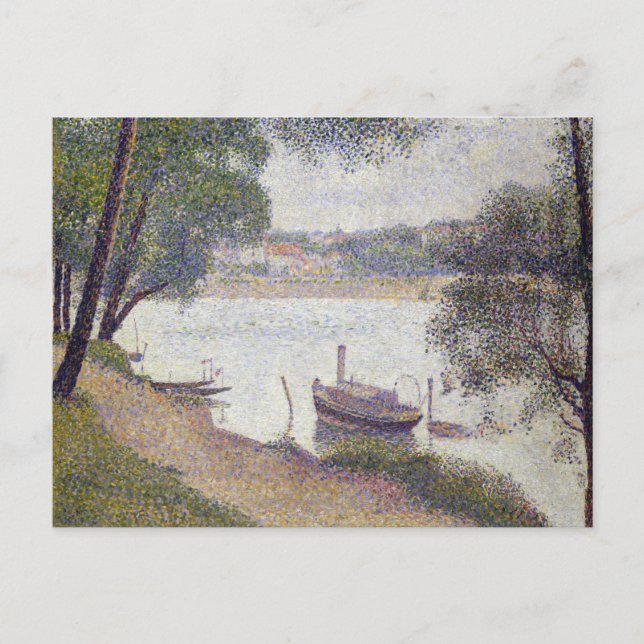 Postal Georges Seurat Gray Weather, Grande Jatte (Anverso)