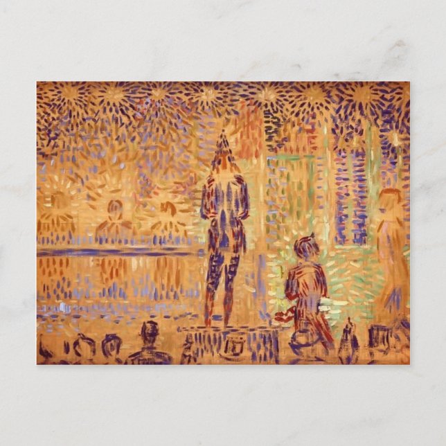 Postal Georges Seurat - 'Invitación a la exposición en la (Anverso)