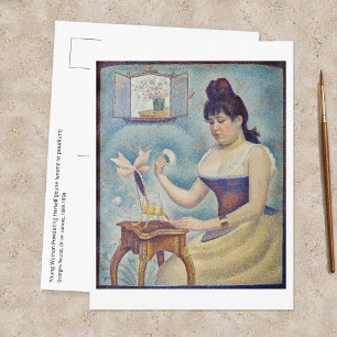 Postal Georges Seurat - Joven mujer empolvándose