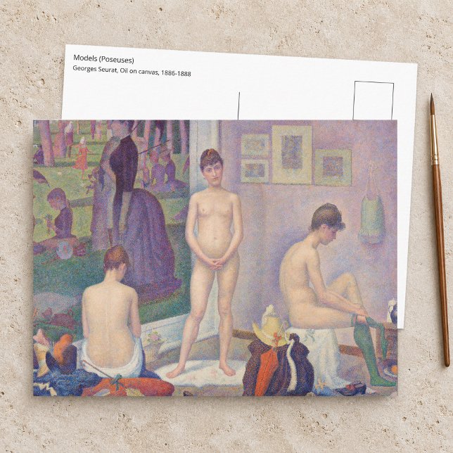Postal Georges Seurat - Las modelos (Subido por el creador)