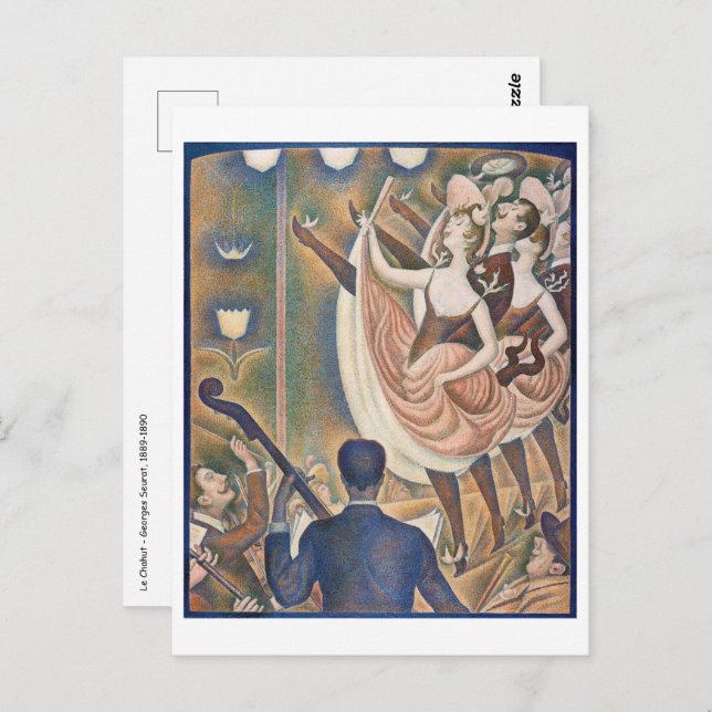 Postal Georges Seurat - Le Chahut (Anverso / Reverso)