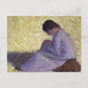 Postal Georges Seurat - Mujer sentada