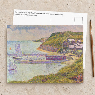 Postal Georges Seurat - Port-en-Bessin en marea alta