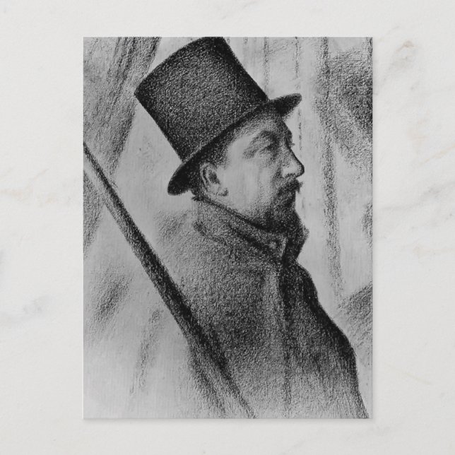 Postal Georges Seurat - Retrato de Paul Signac (Anverso)