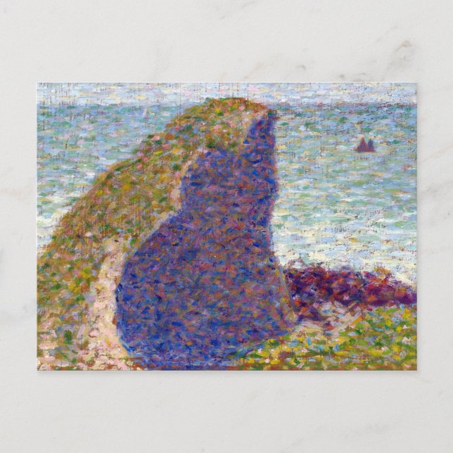 Postal Georges Seurat Study para Le Bec du Hoc, Grandcamp (Anverso)