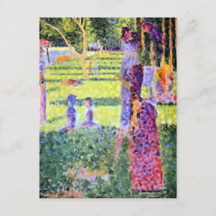 Postal Georges Seurat - Un domingo en el estudio de La Gr