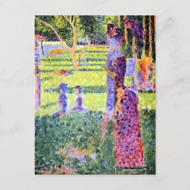 Postal Georges Seurat - Un domingo en el estudio de La Gr (Anverso)